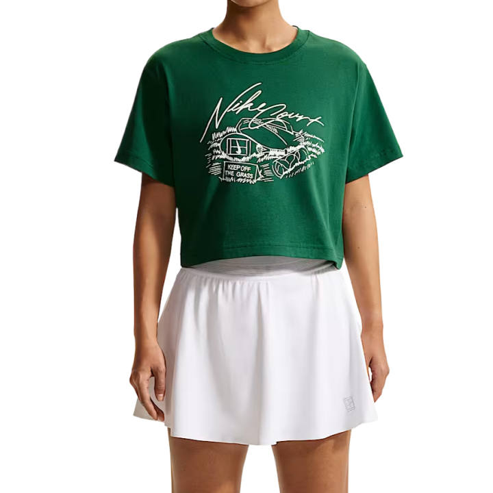 Nike Nike Tennis Tops Women's Canyon Green Crew Neck Moderate