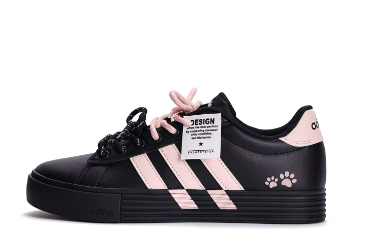 Adidas Adidas Daily 4.0 Coverage Slip Resistant Cushioning Skateboard Shoes Unisex Black Pink