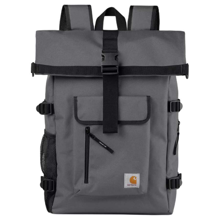 Carhartt WIP Recycled Polyester Canvas Backpack Unisex Styx Gray