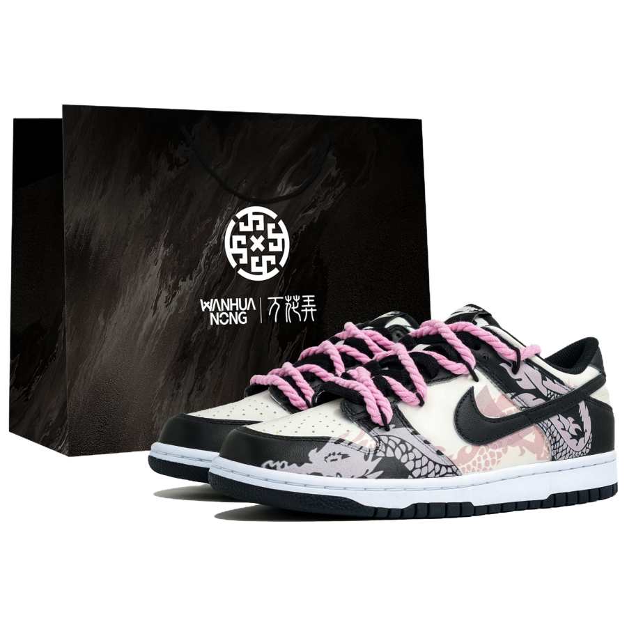 Nike Nike Dunk Wan Hua Nong, Year Of The Dragon Limited Edition, Chinoiserie, Qiao Ruo Chi Long, Shopping Bag Low top