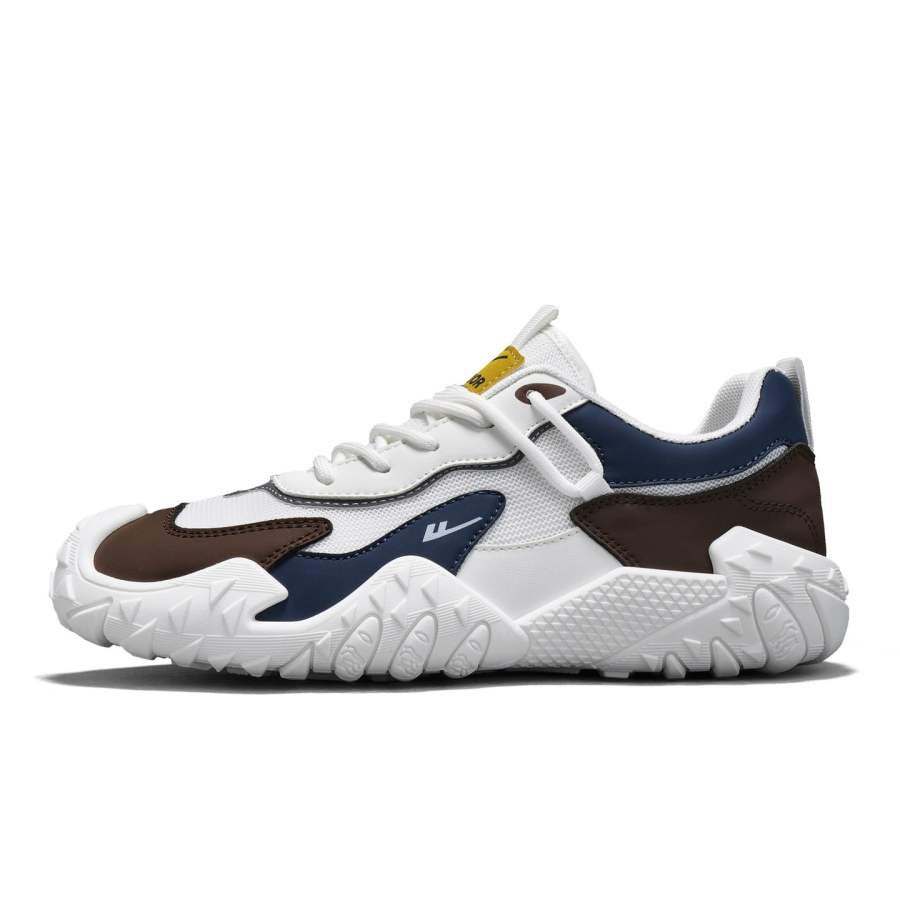 WARRIOR WARRIOR Casual Shoes Men's Low Top White Brown Dark Blue