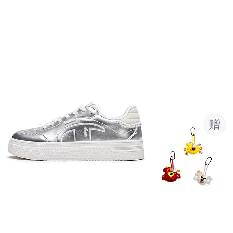 Champion Low top Skateboard Shoes Women's Silver White/Milk White