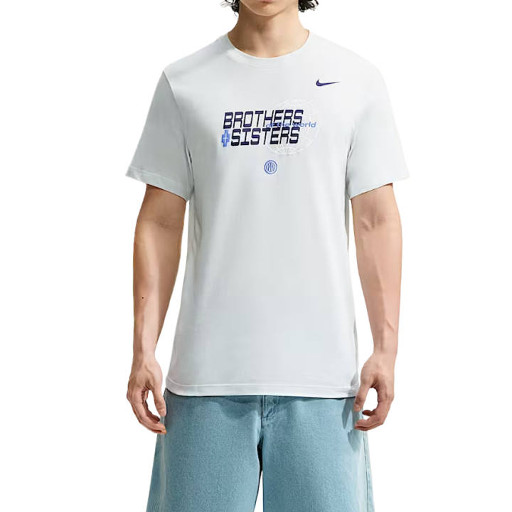 Nike Nike International Beige Blue Soccer Jersey Men's