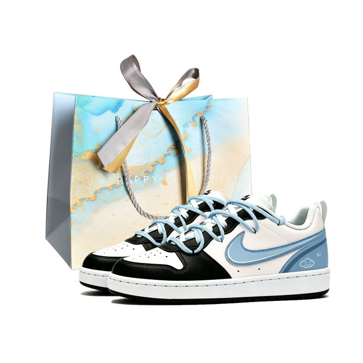 Nike Nike Court Borough Pu Low top Skateboard Shoes Unisex Sky Blue