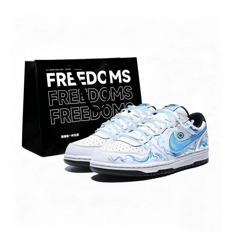 Nike Nike Big Eye Of The Vast Sea Leather Low top Skateboard Shoes Unisex Blue