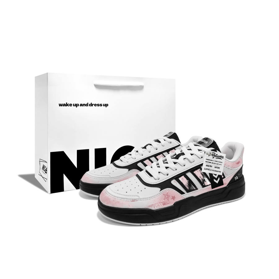 Adidas Adidas Lite Baller 1.5 Pink Sunset Galaxy Slip Resistant Cushioning Abrasion Resistant Low top Skateboard Shoes Unisex