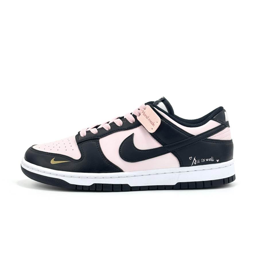 Nike Nike Dunk Breathable Lightweight Cushioning Slip Resistant Low top Kids' Skateboarding Shoes Pink Ink Teenagers