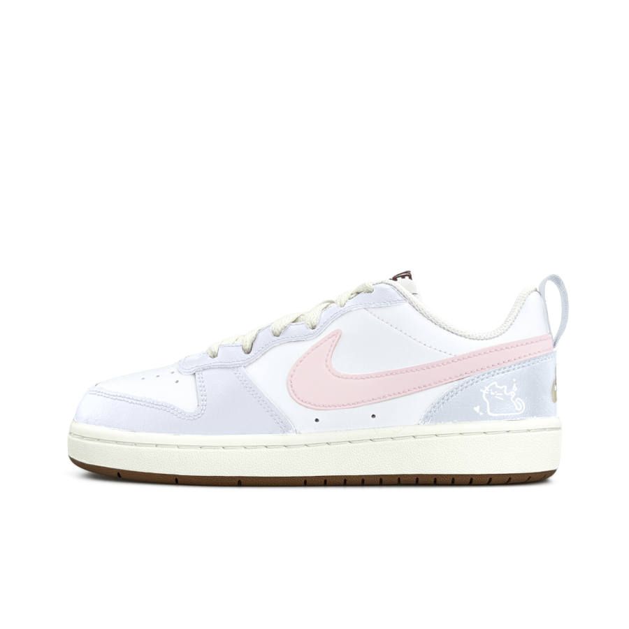 Nike Nike Court Borough Abrasion Resistant Low top Kids' Skateboarding Shoes Blue Pink Teenagers