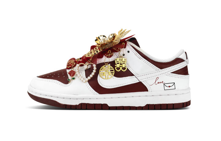 Nike Nike Dunk Low top Skateboard Shoes Unisex White Red