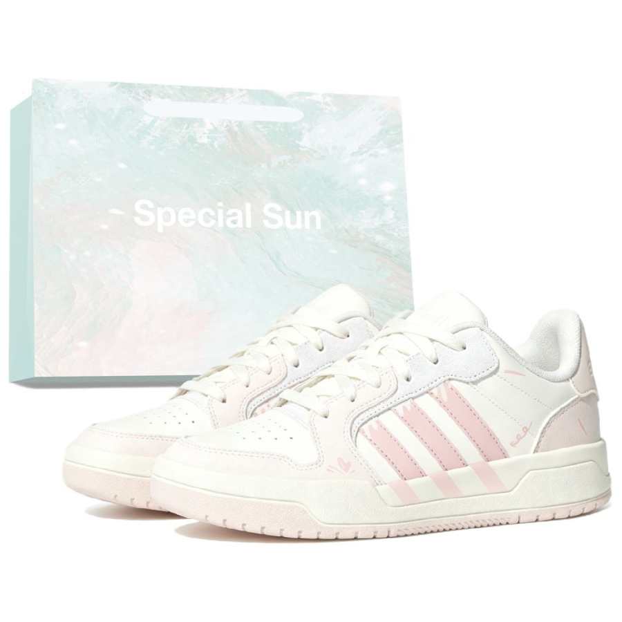 Adidas Adidas ENTRAP Butter Honey Heart Slip Resistant Abrasion Resistant Low top Skateboard Shoes Unisex Pink