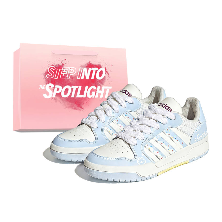 Adidas Neo Entrap Milk Blue Icing Sugar, Shopping Bag Slip Resistant Cushioning Low top Skateboard Shoes Unisex Blue