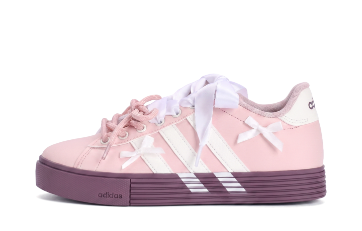 Adidas Adidas Daily 4.0 Coverage Slip Resistant Cushioning Low top Skateboard Shoes Unisex White Pink
