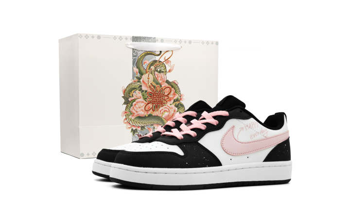 Nike Nike Court Borough Cloud Mini Blast Leather Cushioning Abrasion Resistant Low top Kids' Skateboarding Shoes
