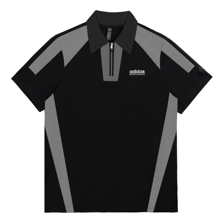 Adidas Adidas Polo Shirts Unisex Black Polo Collar Moderate Straight Fit