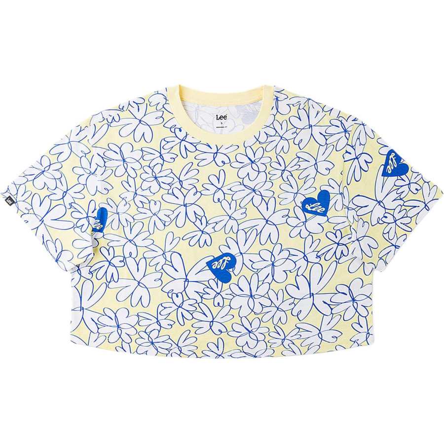 Lee T Shirts Women's Yellow Crew Neck