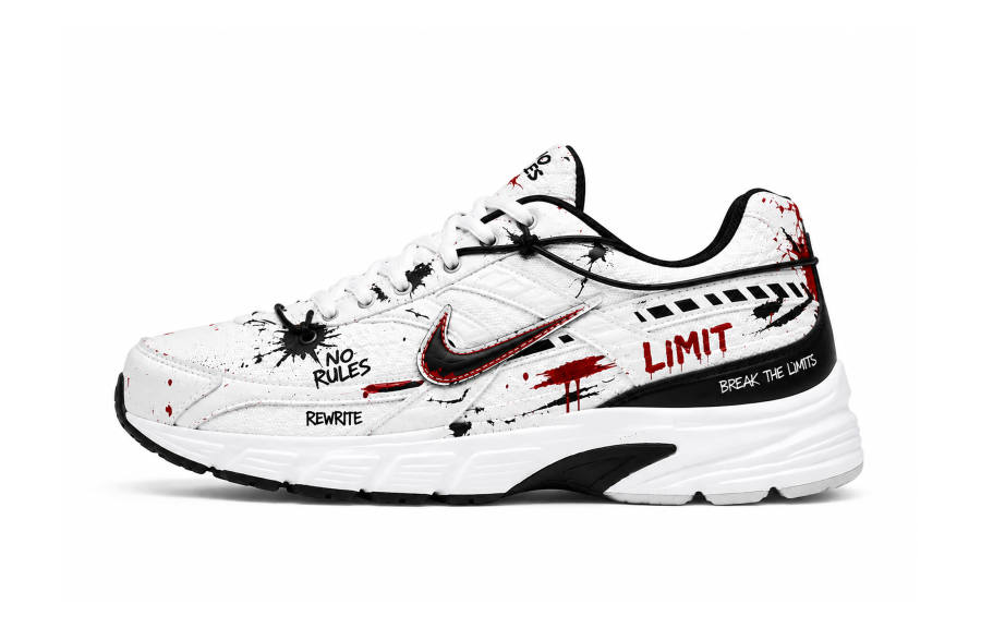 Nike Nike Initiator Slip Resistant, Abrasion Resistant, Breathable Low top Running Shoes Unisex White Red Black