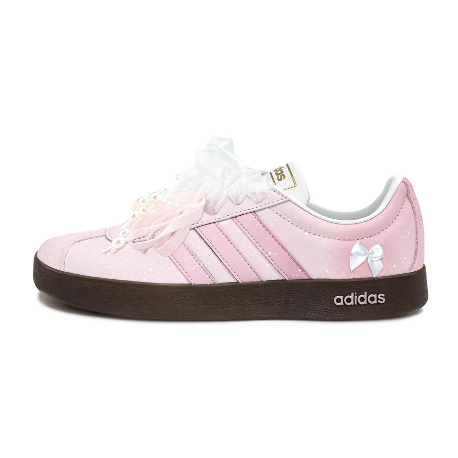 Adidas Adidas VL COURT 2.0 Pure White Drapes Slip Resistant Abrasion Resistant Skateboard Shoes Unisex Blue