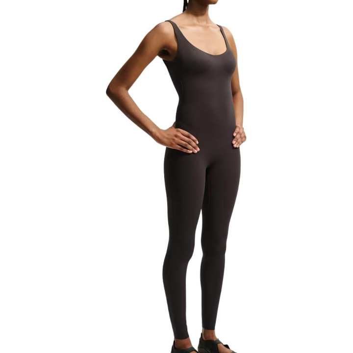 Nike Nike X Skims Bodysuits Women's NSKM Dark Roast/NSKM Dark Roast Crew Neck Moderate