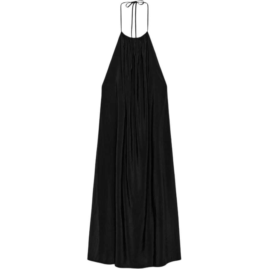 ZARA Slip Dresses Women's Black Halter Moderate Long Skirt
