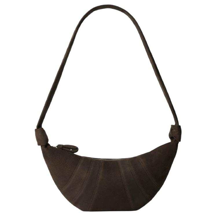 Lemaire Croissant Cow Leather Croissant Bag Croissant Bag Crossbody Bag Medium Unisex Ebony Brown