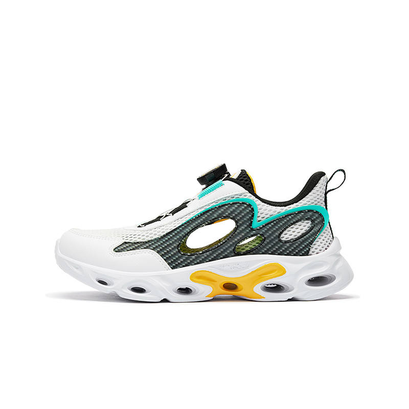 XTEP Slip Resistant, Abrasion Resistant, Breathable Low top Running Shoes White Black Yellow Unisex