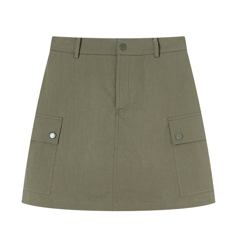 XIANGYING Casual Short Skirts Women's Moderate Cargo Skirt