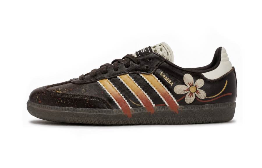 Adidas Originals SAMBA OG REGO Hot Dog, Dawn's Bloom Slip Resistant Low top German Army Trainers Unisex Red Brown