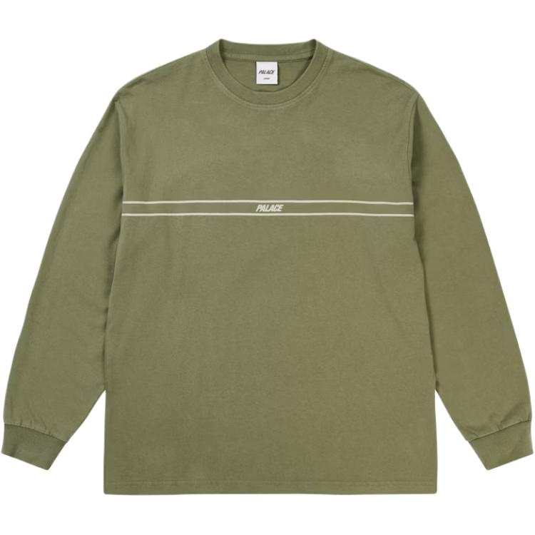 PALACE 2026 SS26 Drop3 PIGMENT FONT LONGSLEEVE THE DEEP GREEN T Shirt Unisex