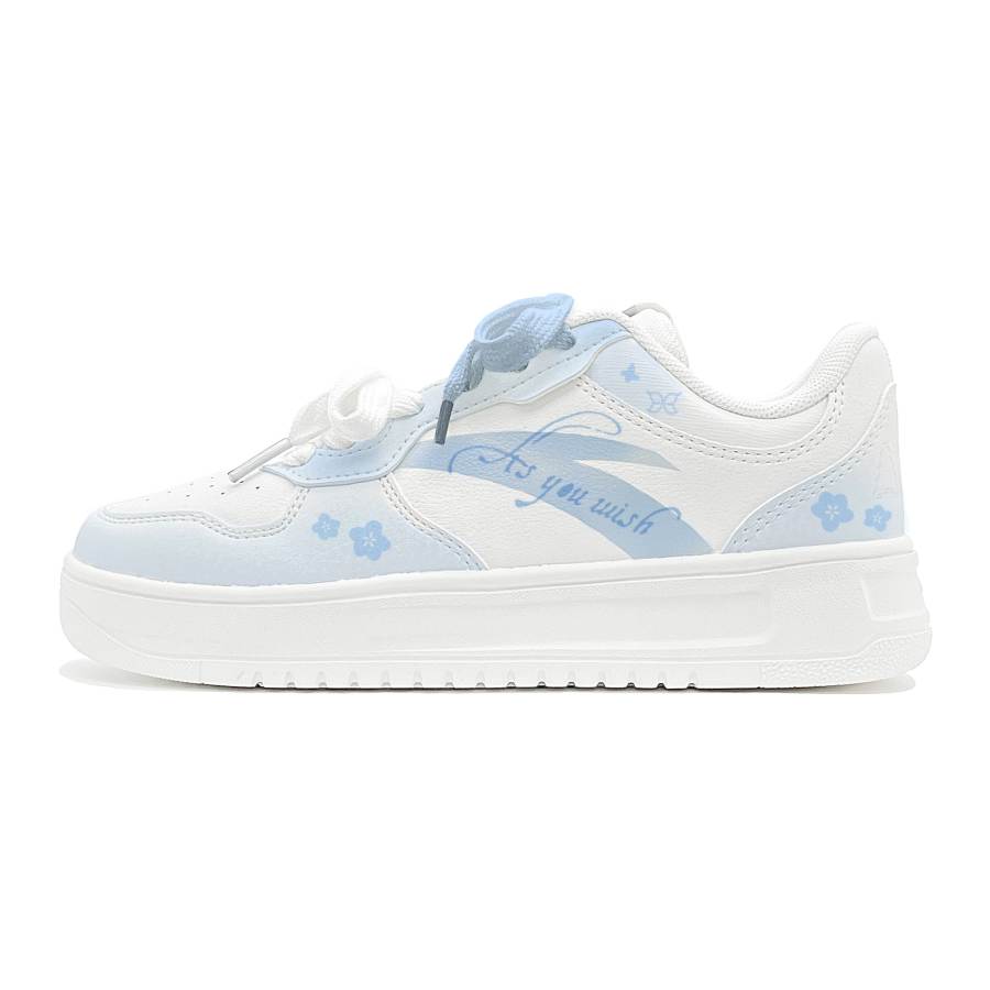Anta Easy Abrasion Resistant Lightweight Low top Skateboard Shoes Women's Light Blue