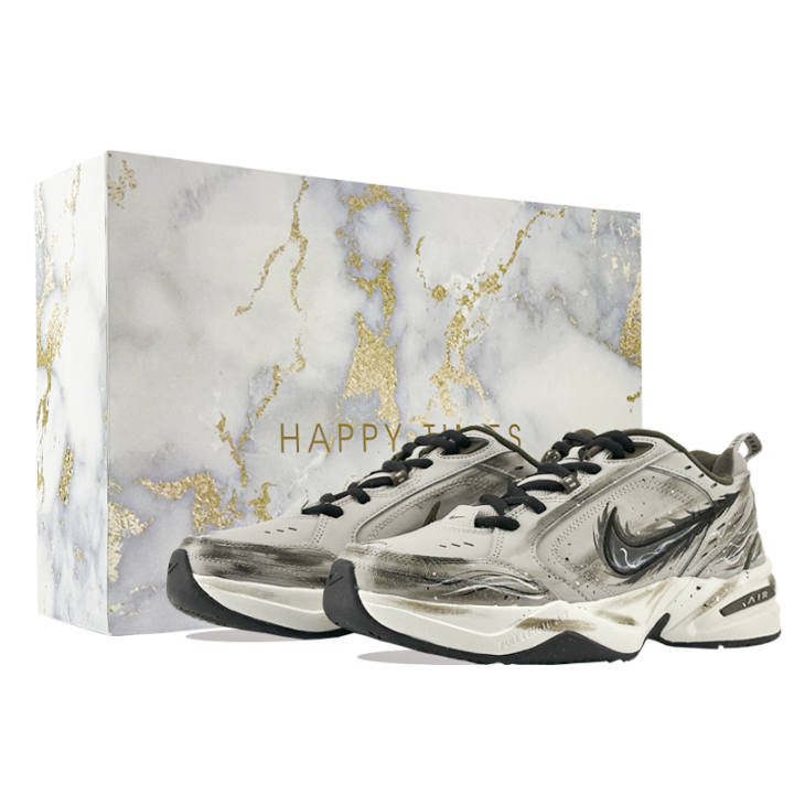 Nike Nike Air Monarch 4 Ink Mountains And Rivers Cushioning Slip Resistant Abrasion Resistant Low top Chunky Sneakers Unisex