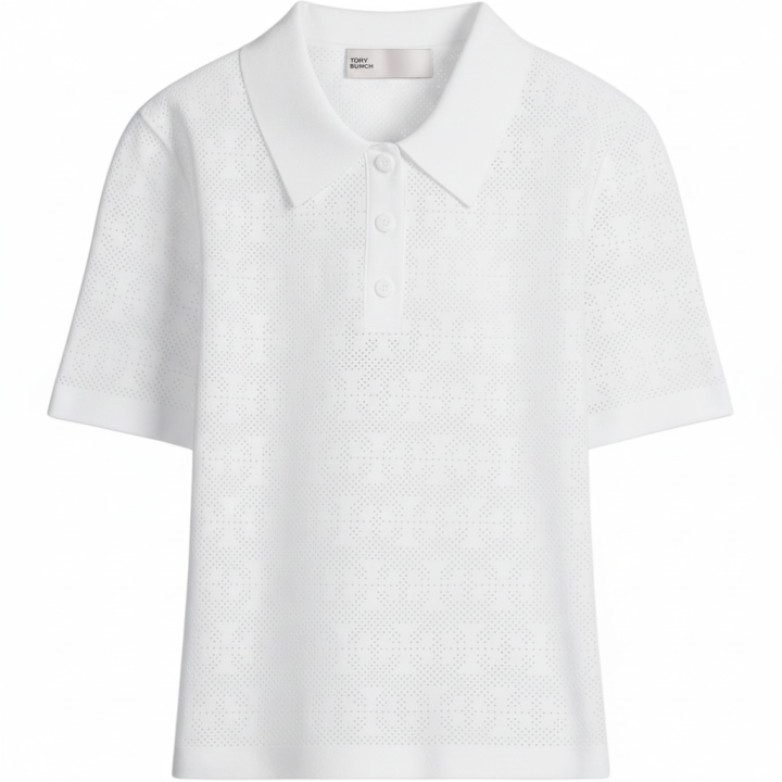 TORY BURCH TORY BURCH T Monogram SS26 Polo Shirt Women's