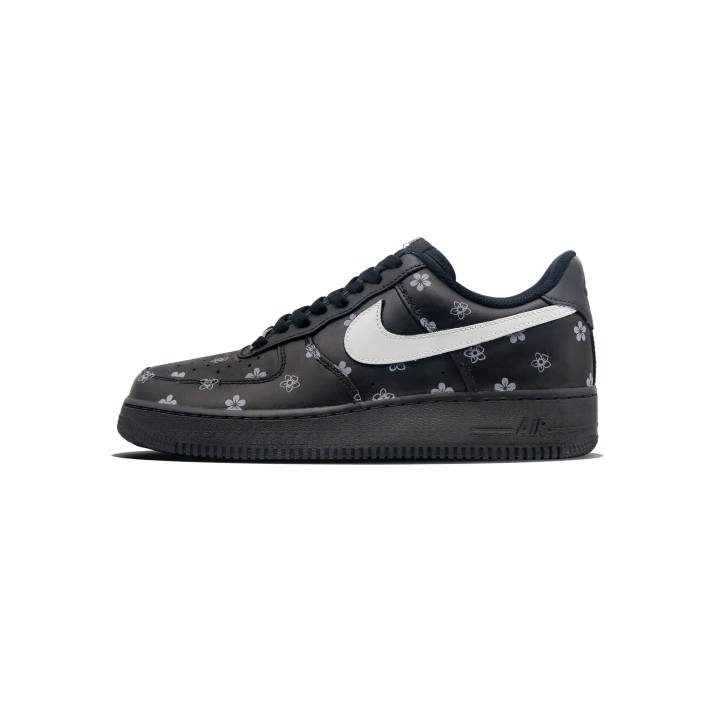 Nike Nike Air Force 1 Floral Panicum Abrasion Resistant Low top Skateboard Shoes Unisex Black