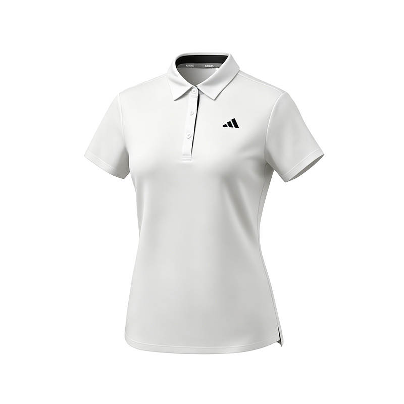 Adidas Adidas Polo Shirts Women's White Lapel Thin Nipped In Waist