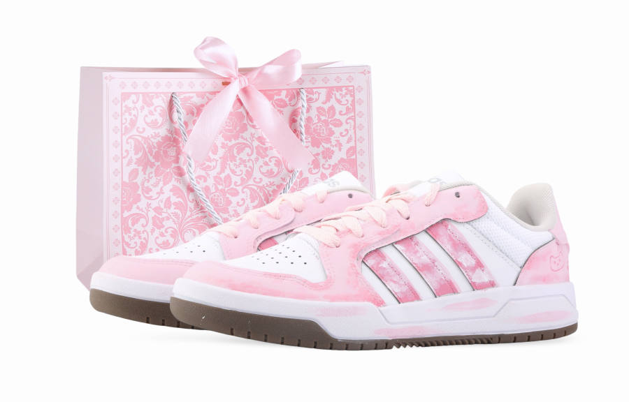 Adidas Adidas ENTRAP ForU Cheshire Cat Slip Resistant Abrasion Resistant Low top Skateboard Shoes Unisex Pink
