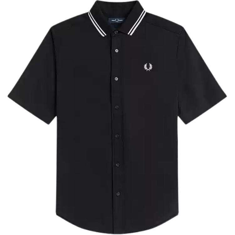 FRED PERRY FRED PERRY Shirts Men's Black BKX Lapel Moderate