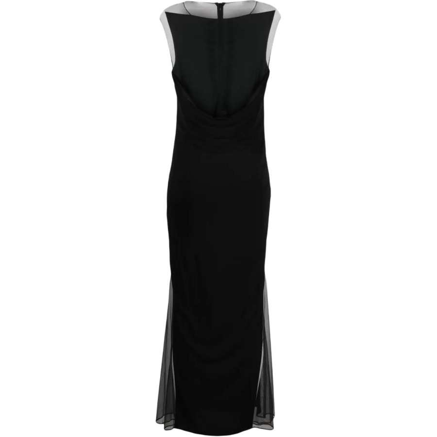Helmut Lang Helmut Lang Sheer-Panelled Sleeveless Maxi Dress