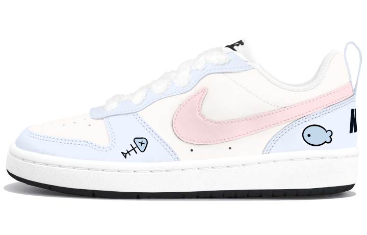 Nike Nike Court Borough Low top Kids' Skateboarding Shoes Blue Teenagers