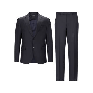 Ermenegildo Zegna Business Suit Men's Dark Blue