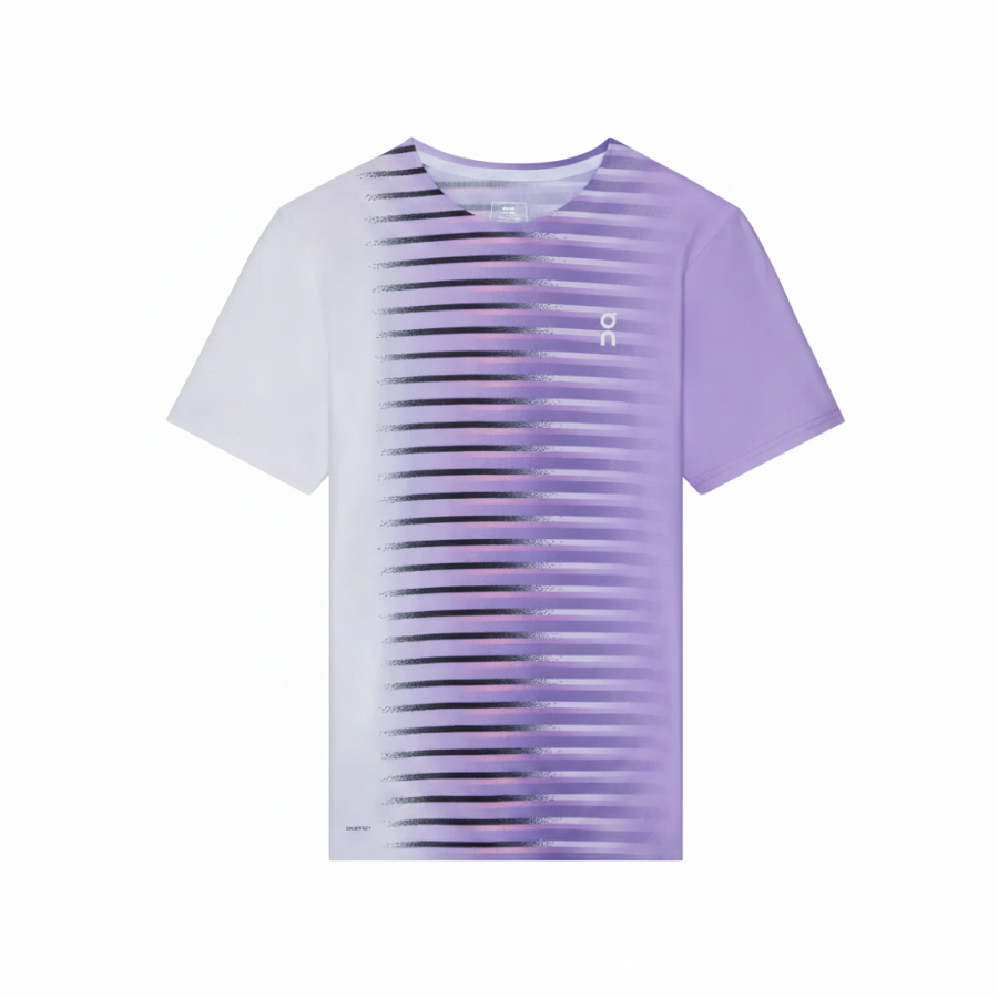 On T Shirts Women's Flower Bloom Purple/White Crew Neck Moderate