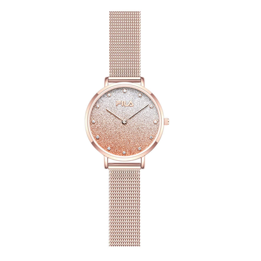 FILA Baby's Breath Wrist Watches Quartz Movement Stainless Steel Strap Gold Dial Women's Watch