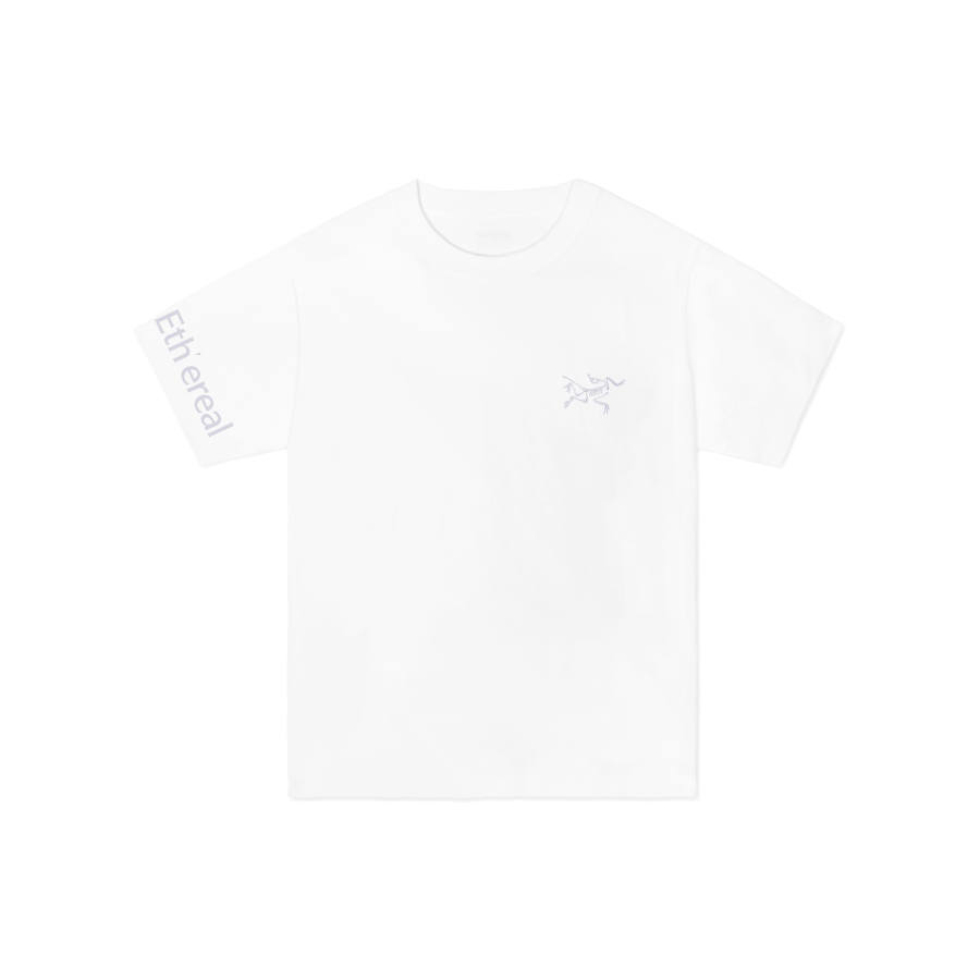 Arcteryx KRAGG T Shirts Unisex Ivory White/White Light Crew Neck Moderate Straight Fit