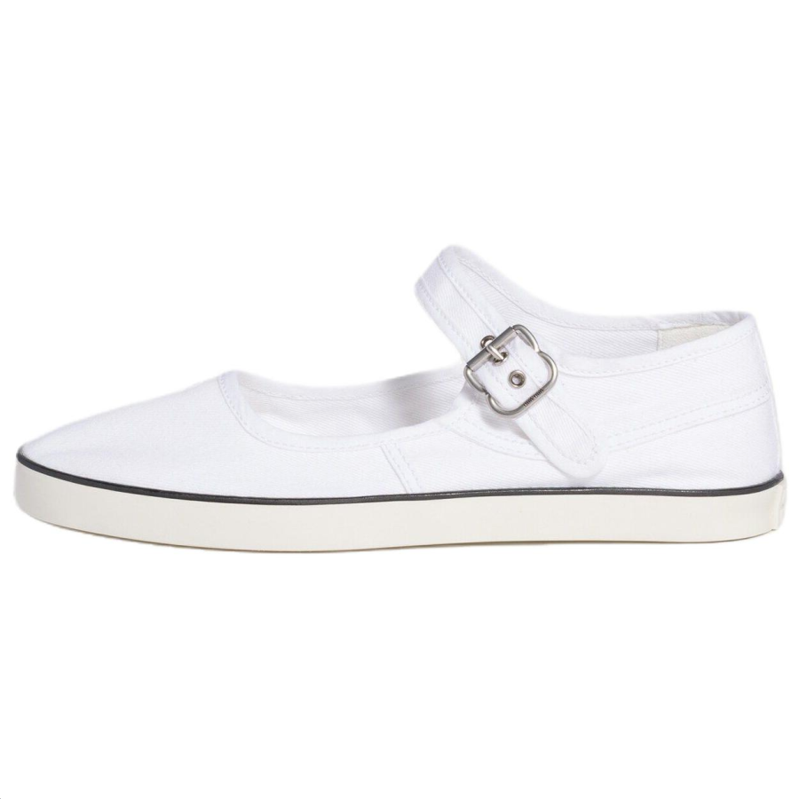 MIU MIU Flat Mary Jane Shoes Women's White