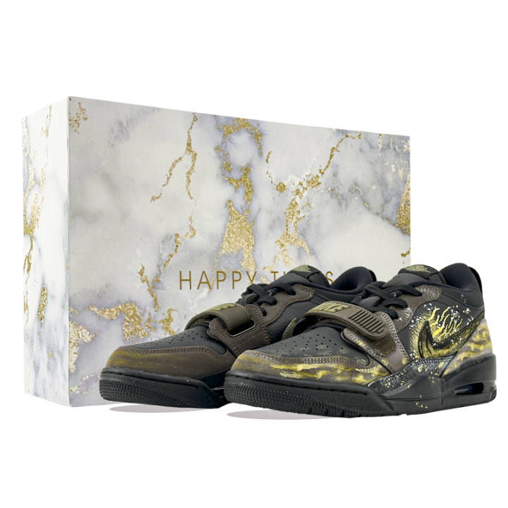 Jordan Jordan Legacy 312 Golden Flame And Subtle Sparkle Cushioning Slip Resistant Abrasion Resistant Low top