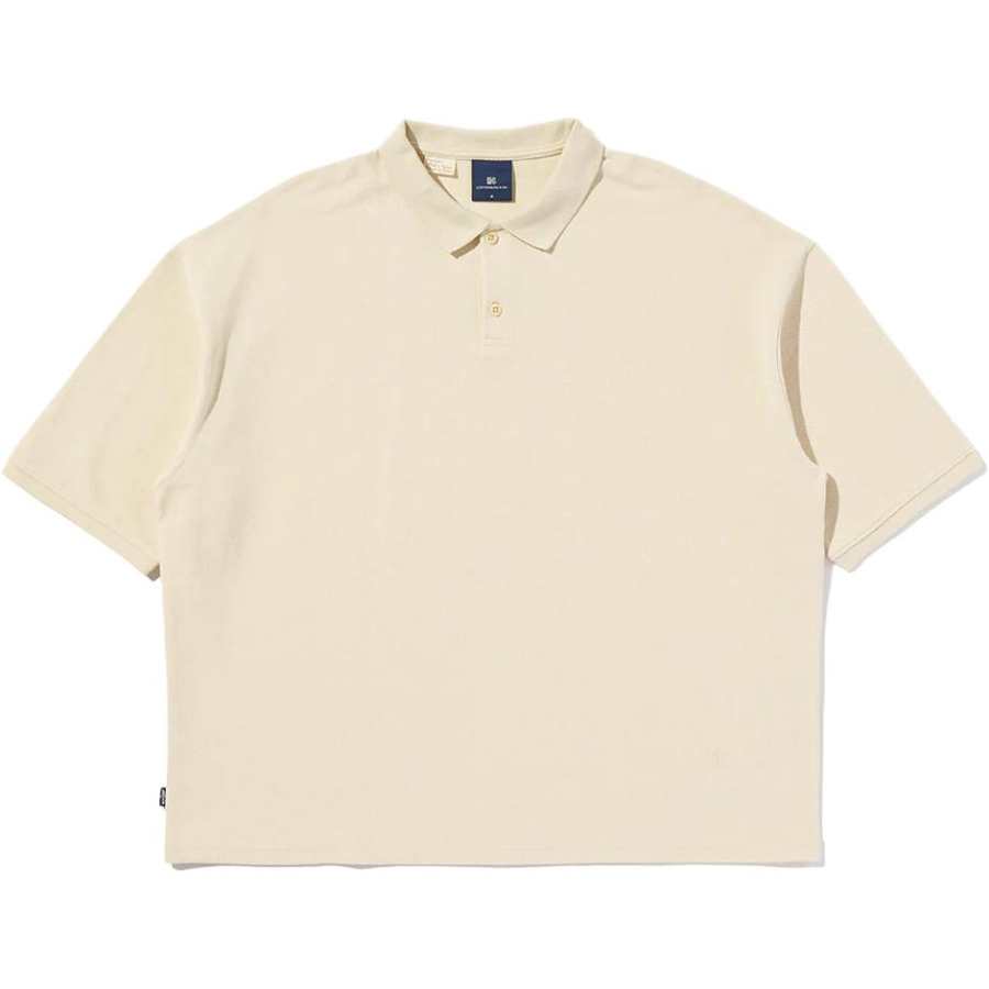 Levis Polo Shirts Men's Ivory White Polo Collar Moderate