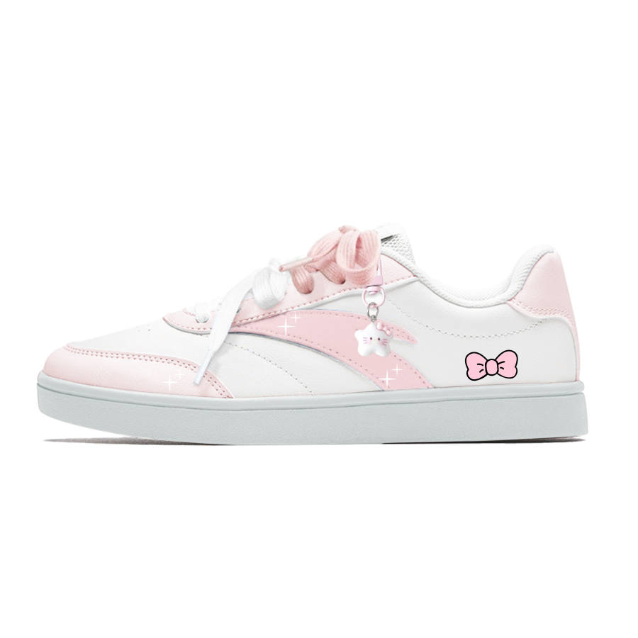 Anta Active Lightweight Breathable Low top Skateboard Shoes Women's White Pink