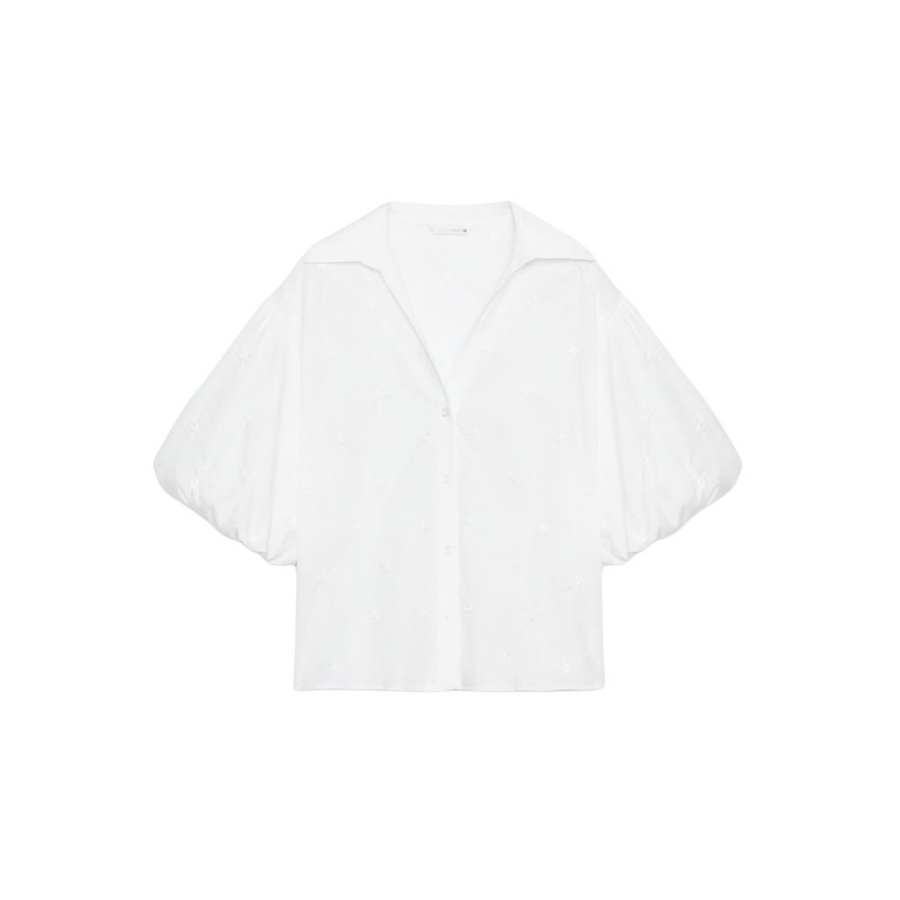 ZARA Shirts Women's White V Neck