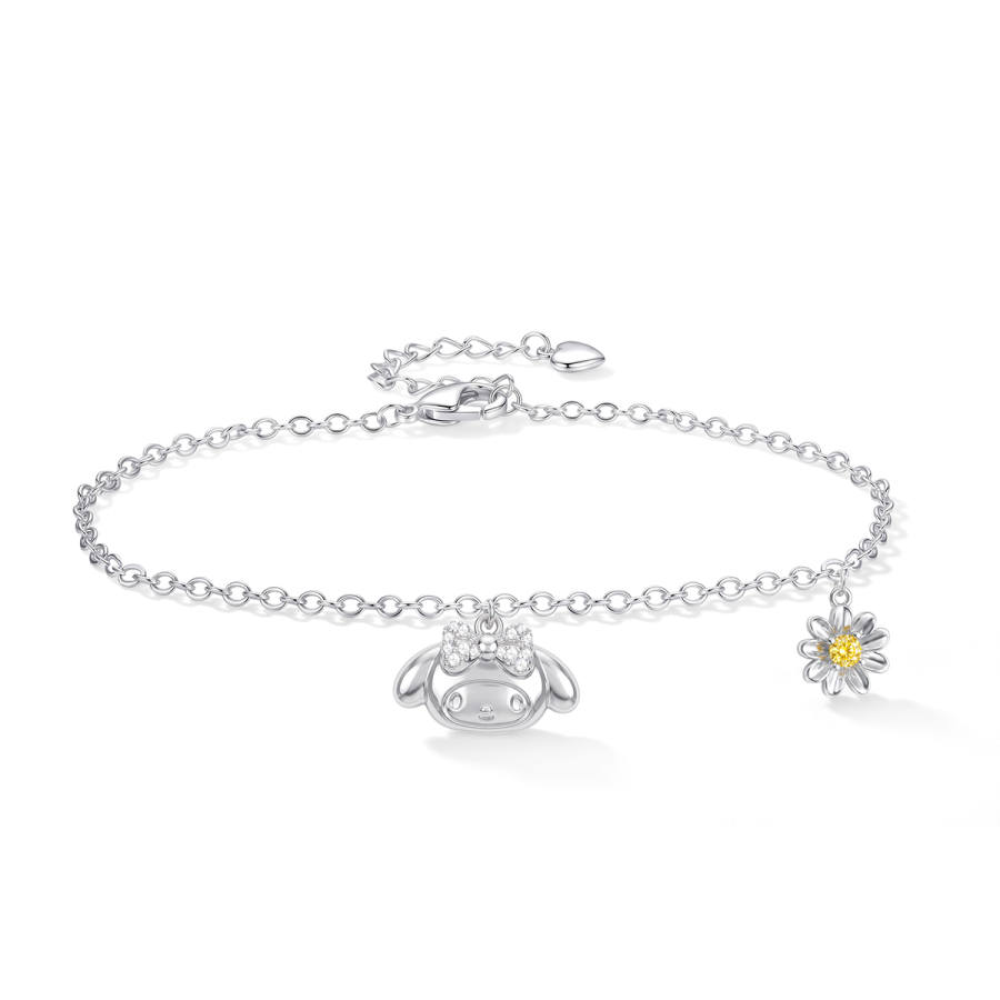 Sanrio 925 Sterling Silver, Synthetic Cubic Zirconia Alloy Bracelets Women's