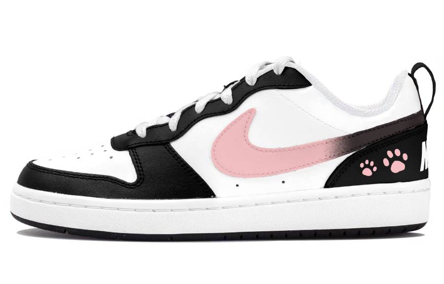 Nike Nike Court Borough Gradient Pink Claw Low top Kids' Skateboarding Shoes Black Teenagers
