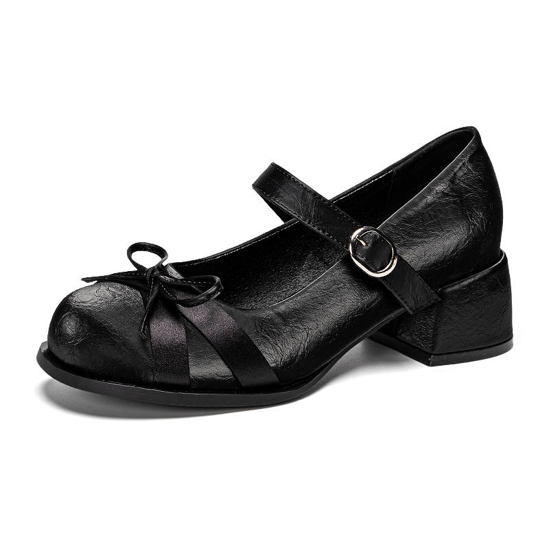 Warrior Chunky Heel Mary Jane Shoes 4.5cm Women's