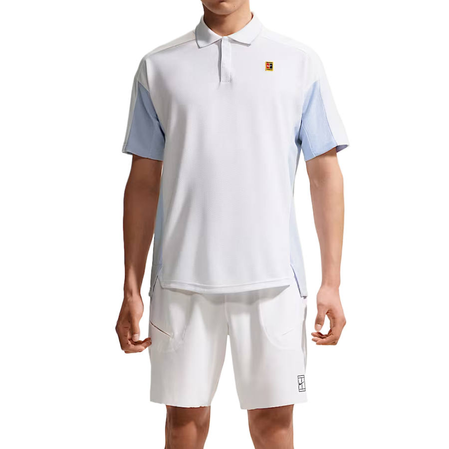 Nike Nike Dri Fit Tennis Tops Men's White Polo Collar Moderate